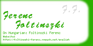 ferenc foltinszki business card